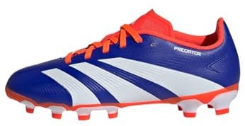 adidas Predator League J Football Boots Multi Ground, Botas de fútbol Unisex Adulto, Lucid Blue/Cloud White/Solar Red, 36 EU