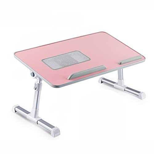 Tisch Fürs Bett, Laptop-Betttisch, Mesa De Cama Ajustable En Altura, Tragbarer, Belüfteter Schoßschreibtisch, Verstellbares Notebook, Zum Schreiben, Lesen, Arbeiten Am Bett/Couch/Sofa,Rosa-M