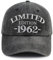 Xullaxth Limitierte Auflage 1960 1961 1962 1963 1964 1965 1966 1967 1968 1969 Mütze für Herren und Damen, verstellbare Baseballkappe aus Baumwolle, 1962 Schwarz, Einheitsgröße