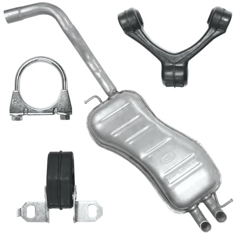 Polmo Schalldämpferset Auspuff Endtopf für Golf 4 IV 1997-06/2004 1.8 T 2.0 2.3 Schrägheck