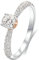 Stfery Weissgold Ring Damen 585 Ringe für Damen 0.4ct Rund Natürlicher Diamant Trauringe Damen
