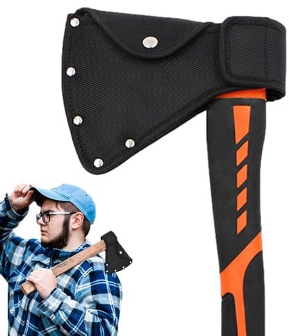 Axtkopf, Axtscheide Leder, Axtkopfkoffer, Axt, Doppelschnapper Beilschutz Axt, Axtkopf für Outdoor Wandern Outdoor Arbeitskopf Schützen mit Leder