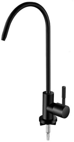 YWJFSA Robinet Cuisine Avec Osmoseur Robinet Cuisine D'Eau Potable Robinet Col De Cygne Acier Inoxydable 1/4,Noir