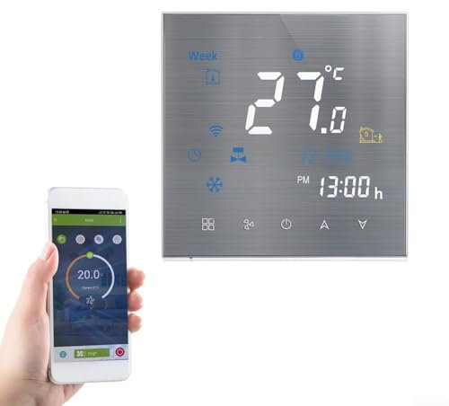 for Smart AC Control, Digital Air Conditioner Control, Air Conditioner LCD Display Temperature Controller, WiFi Thermostat For Air Conditioning And Fan Coil(WiFi)