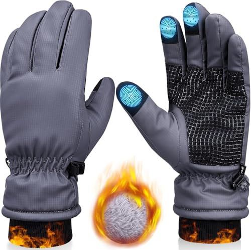 Handschuhe Kinder Winter -20℃, Kinderhandschuhe Winddichte, Warme Winterhandschuhe Touchscreen, Outdoor Sport Fahrradhandschuhe Für Jungen Mädchen, Kids Anti-Rutsch Winddicht Laufhandschuhe