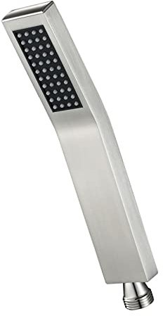 Aioneer Pommeau De Douche À Main en Nickel Brossé, Pommeau De Douche À Main en Laiton À Fonction Unique, Pommeau De Douche Haute Pression, Pommeau De Douche À Main Universel