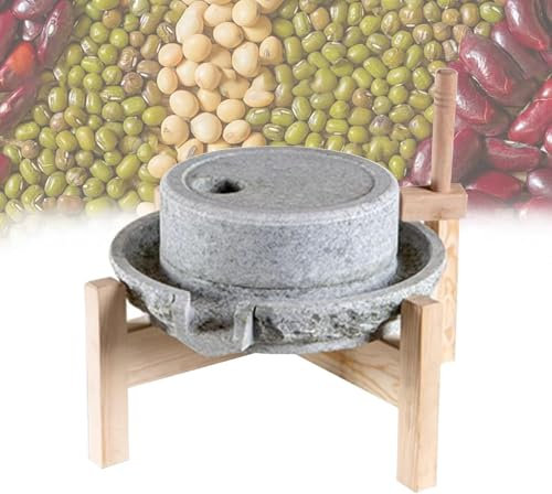 ZJGFCB Hand Grain Mill Stone Mixer Mill Grinder, Wet Dry Cereal Bluestone Grinder For Wheat Berry Rice Food Bean Seed Spice Corn Rice Paste - Home Kitchen Stone Grain Mill
