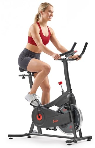 Sunny Health & Fitness ACTIVE Smart Cycling Exercise Bike, Magnetic Resistance Plus 4-Way Adjustable Cushion Seat, Home Stationary Training Equipment, Free SunnyFit App Bluetooth Link – SF-B124066