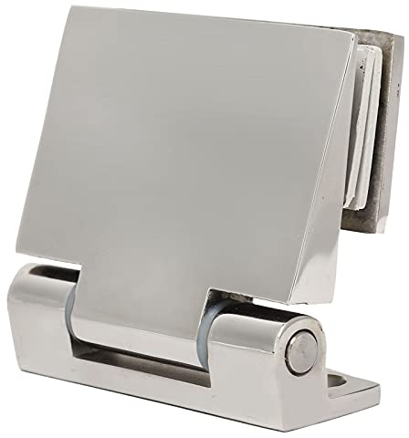 Geneigtes Glasduschtürscharnier | Abgeschrägte Einseitige Klemmmontage, 70 x 69 mm, Glastürbeschlag für 8-12 mm Gehärtetes Glas, Dusche Badezimmer Feuchtraum,