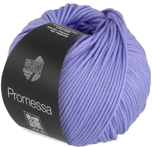 LANA GROSSA Promessa | Weich gefülltes Schlauchgarn aus Bio-Baumwolle und Polyamid | Handstrickgarn aus 70% Bio-Baumwolle & 30% Polyamid | 50g Wolle zum Stricken & Häkeln | 125m Garn FB29