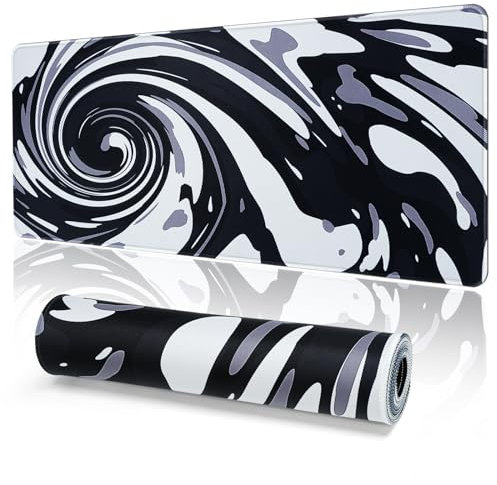 EFISH Alfombrilla de ratón para Juegos Japonesa XXL de 800 x 300 mm, Grande, con Bordes cosidos, Impermeable, Antideslizante, para PC, MacBook y portátil. Mejora la precisión y la Velocidad. (A12)