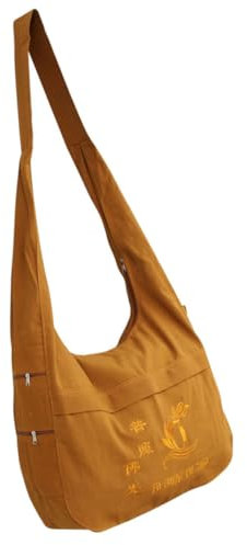 VALICLUD Schultertasche Für Damen Mönchstasche Mit Tempelschrift-design Umhängetasche Aus Strapazierfähigem Stoff Geräumige Innenverpackung Für Vielseitige Nutzung