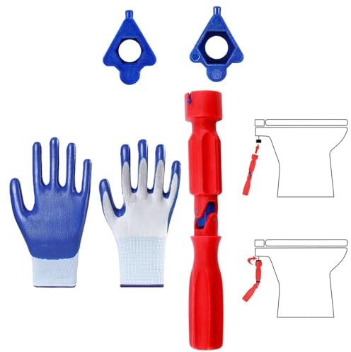 JBLJDWD 2PCS Toilet Seat Spanner, Toilet Seat Tightening Tool, A Set of Toilet Repair Tools with Gloves Plumbing Tools and Equipment for Installing, and Repairing Universal Toilet Seat