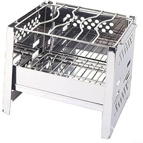 Compact Stainless Steel Grill for Outdoor Picnics and For Camping Adventures