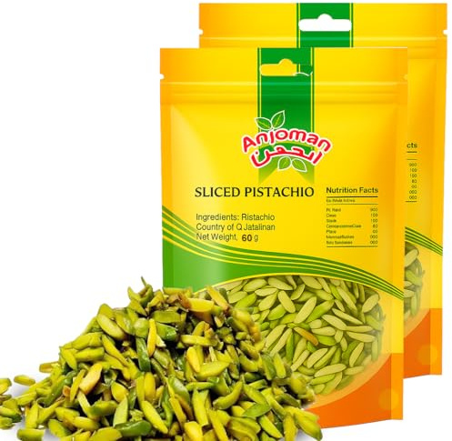 Anjoman Salted Roasted Pistachios (Pack of 2 x 60g) | Premium Pistachio Nuts in Shell | Healthy Plant-Based Protein Snack, Gluten-Free & Vegan Friendly