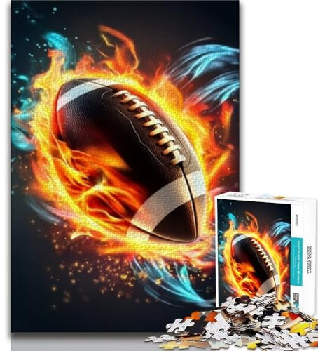 Puzzles für Teenager 1000 American-Football-Puzzles für Erwachsene Stressabbau Staycation-Zeitvertreib Eltern-Kind-Interaktion 38x26cm