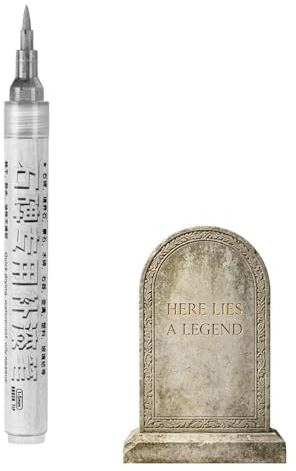Tombstone Paint Gold Inscription – Restoration Marker Stone Lettering, Pen Outdoor Grave Church, Backyard Cemetery Granite Marble Limestone | Outdoor Grave Church Backyard Cemetery Granite Marble Lime