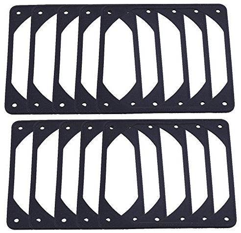 szzijia 10pcs 120mm Black Anti-vibration Rubber Fan Gasket Silicone Shock Proof Absorption Pad For Computer PC Case