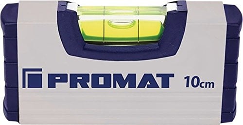 Wasserwaage 10cm Alu.silber ± 0,5mm/m PROMAT