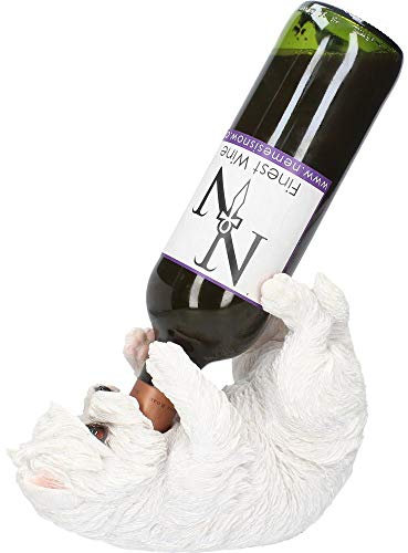 Nemesis Now Guzzlers West Highland Terrier Wine Bottle Holder 21cm White