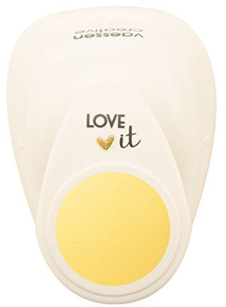 Vaessen Creative Love it Collection Perforatrice Cerchio, Fustellatrice per Carta, per Progetti Fai da te, Scrapbooking, DIY e Creazione di Biglietti