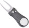 Mile High Life Ganzmetall Faltbares Golf Pitchgabel mit Pop-up Taste & Magnetkugel Markierung (Grey Bone)