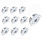 Elitlife Mini LED Einbaustrahler 10X 1W mit Trafo Stecksystem Einbauspot Deckenspots Mini Klein Einbaustrahler LED Einbauleuchten Einbaurahmen (Warmweiß 3500K) [Energieklasse A+++]