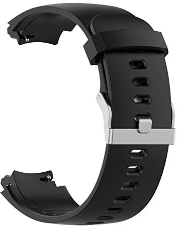 TenCloud Armbänder Kompatibel mit Amazfit Verge/Verge Lite Armband Weiches Silikon Sport Ersatz Armband Armbänder Armband für Amazfit Verge Smart Watch (Schwarz)