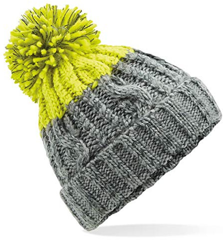 B437 Apres Beanie (Light Grey/Citron)