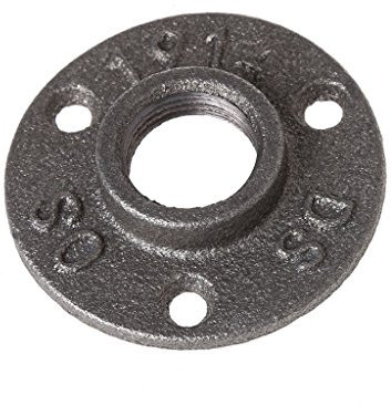3/4 Malleable Threaded Floor Flange Wall Mount Iron Pipe Fittings Black