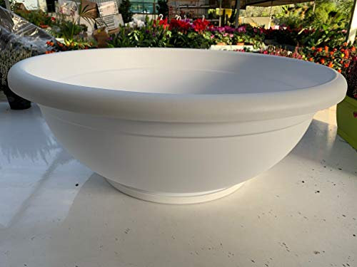 vasar Ciotola da 80CM Naxos con SOTTOVASO AD Incastro VECA Colore Bianco