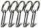 PROTECH 5 Stück Steckbolzen mit Kugel Sicherungsbolzen 8x33mm rostfreier Edelstahl A2 Bolzen mit Kugelsicherung und Ring Splintbolzen Schnellspannstifte