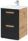 Lomadox Waschtischunterschrank mit 42cm Keramik-Waschbecken, seidenmatt anthrazit Wotan Eiche Nb., 2 Softclose-Auszüge, B/H/T ca. 42/60,5/42 cm