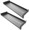 Jingchengmei 2 Pack of 1U Vented Cantilever Server Rack Mount Shelf 6 (154mm) Deep for 19 Network Cabinet or Equipment Rack, Disassembled Black(6V2PC)