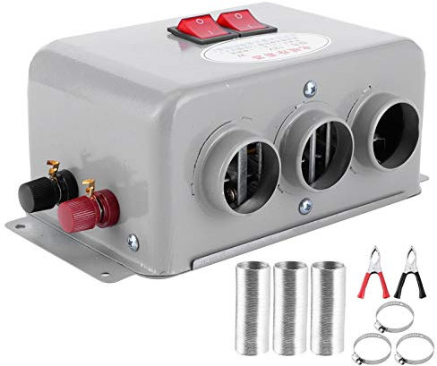 Riscaldatore per auto, Sbrinatore per auto, Riscaldatore per auto compatto da 12 V 3 fori 600W‑800W Riscaldatore per riscaldamento rapido invernale Rimozione del gelo a basso rumore