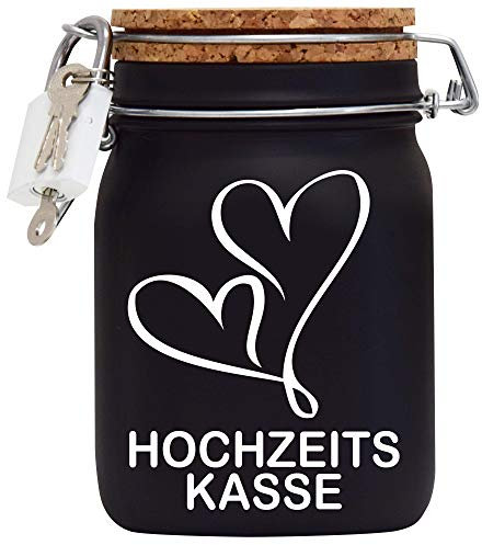 Spardose Hochzeitskasse Geld Geschenk Idee Schwarz L