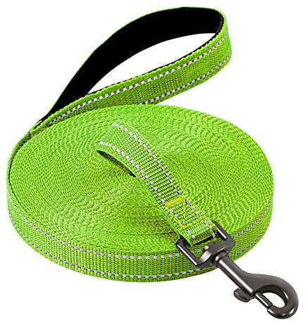 Demigreat Schleppleine für Hunde, 3m / 5m / 10m / 15m / 20m Robuste Lange Hundeleine Reflektierend Trainingsleine mit Gepolsterter Griff und handschlaufe, Ausbildungsleine für Kleine bis Große Hunde