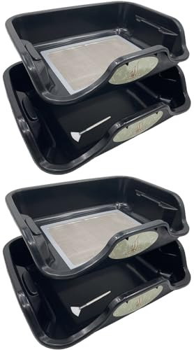 Ablaze – 2 Stück Schwarze Abdecktabletts mit Netz-Pollensieb, Laptop-Trimmer-Tabletts – Premium-Zubehör, Ernteknospen-Ausrüstung