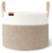 Aoohun Cotton Rope Laundry Basket, Woven Storage Baskets Collapsible Toy Hamper Storage Organiser Desert Large 42 x 38 cm