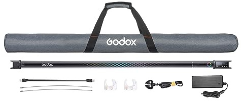 GODOX TL120 30w RGB Tube Lights Handheld Full-Color LED Video Light Wand Battery Photo Lighting Stick CRI TLCI96+ FX Effect 2700-6500K APP DMX Filming Video Streaming Studio Photography Softbox Kit