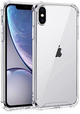 Whioltl Case for iPhone X and XS Crystal Clear Phone Cover, Anti-Scratch and Shock-Absorption, Basic Case for iphone XS, Compatible with Wireless Charger and Bike Phone Holder - Transparent
