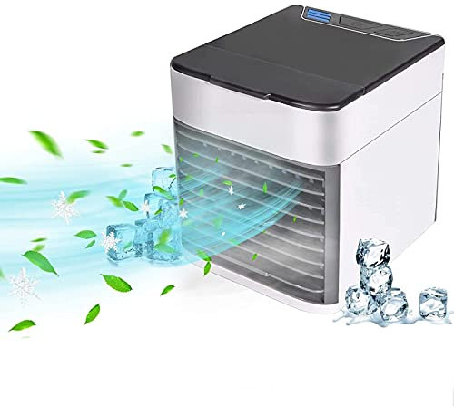 Condizionatori Portatili Senza Tubo, Ultra Silenzioso Climatizzatore Portatile Silenzioso, Dispositivo Di Raffreddamento Personale Rinfrescatore Ad Acqua - per Camera, Ufficio, Cucina, Auto, Casa