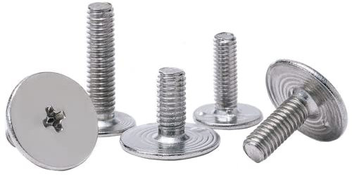 1000 viti a testa piatta in ferro nichelato ultra sottili per fissaggio meccanico, accessori elettrici ecc. M3x10x8mm.