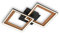 BRILONER Leuchten - Deckenlampe LED, Stufenweise Dimmbar, schwenkbare Deckenleuchte, LED Frame, Hinterschnitt, Schwarz-Holz, 440x440x80 mm