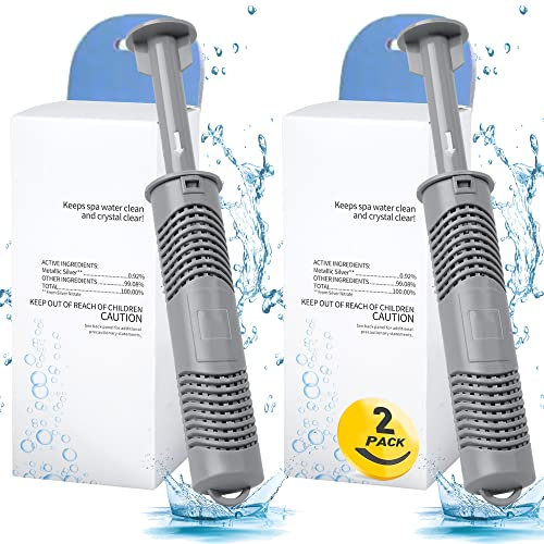 Bilinavy Spa Ag+ Mineralsticks für Whirlpool, Silberionen-Mineralkartusche hält 4 Monate Leckereien (2, Grau)