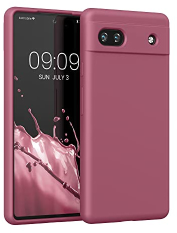 kwmobile Cover per Google Pixel 6a Custodia - Back Case per Smartphone in Silicone TPU - Protezione Gommata - viola orchidea