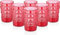 PRISMA - PACK 6 UNIDADES VASO 400 ML. MOD. FLOR DE LIS COLOR ROJO. Vaso de policarbonato tamaño mediano, reutilizable, libre de BPA, 40