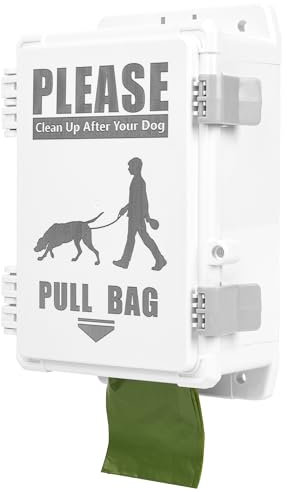 Hundekotbeutelspender, wasserdicht, für den Außenbereich, hält bis zu 8 Rollen Kotbeutel, Außenwand, Pfahl, Zaunmontage (nur Spender)