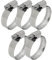 Lumonic 5x 21-44mm Collier de serrage en acier inoxydable V2A 201 I Collier de serrage réglable à visser I pour tuyaux flexibles machine à laver voitu