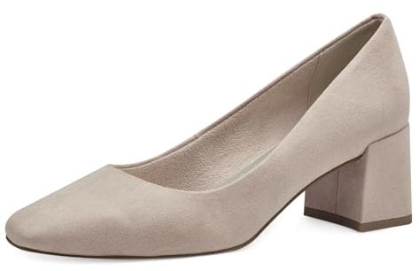 MARCO TOZZI Damen Pumps mit Blockabsatz Vegan, Beige (Powder), 40 EU